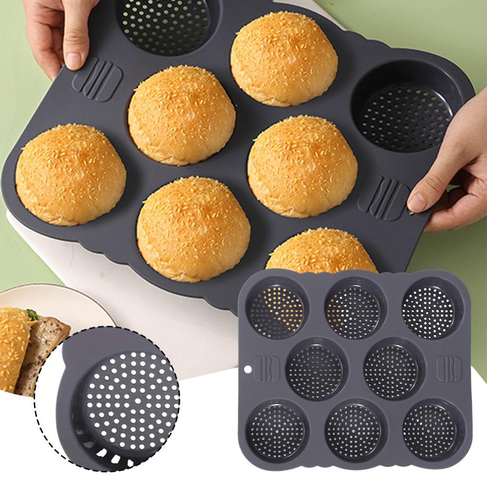 Силиконовая форма для гамбургеров с отверстием для вырезания булочек Мягкая антипригарная форма для выпечки хлеба Кухонные принадлежности