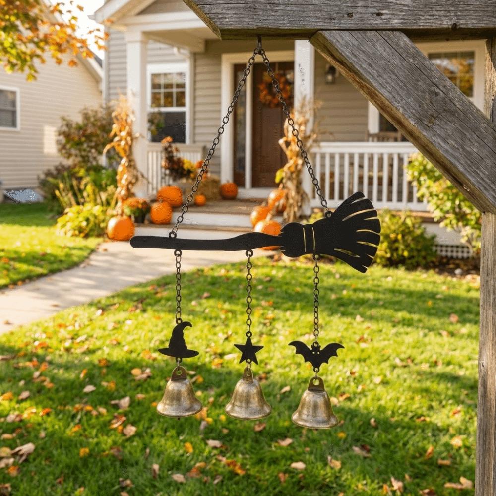 Iron Halloween Wind Chime Rust Resistant Hanging Bell Ornament Creative Metal Wind Chime Garden