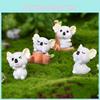 Charming Resin Koala Sculpture Cute Micro Landscape Diy Garden Crystal Ball Accessory