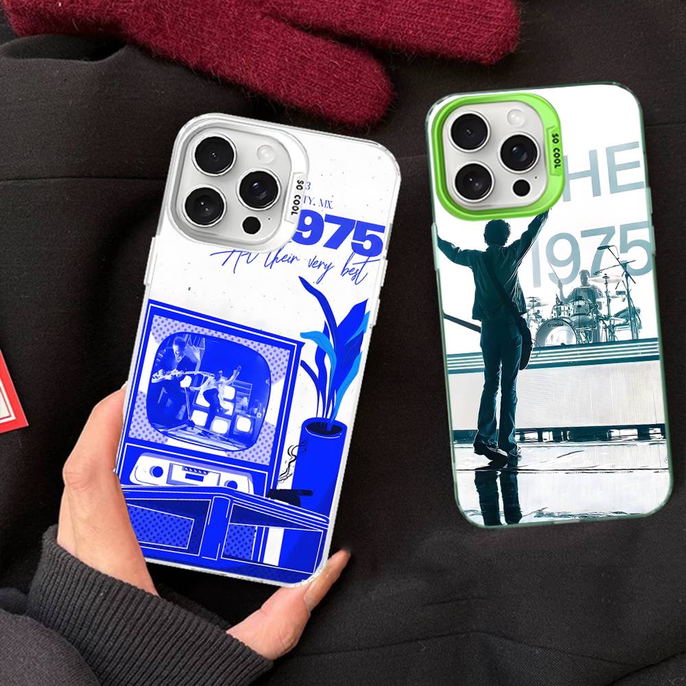 Рок-группа The 1975 Для iPhone 15 14 13 Plus 17 16 12 11 Pro Max Матовый Цветной Серебристый Роскошный Чехол для Телефона