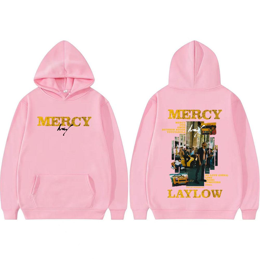 Rapper Laylow Mercy Album Printed Hoodies Men Women Vintage Classic Oversized Pullovers Casual Oversized Long Sleeve Sweatshirts