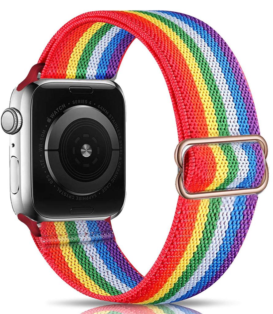 Эластичная петля Solo Loop, совместимая с ремешками Apple Watch 44 мм, 42 мм, 40 мм, 38 мм, регулируемый эластичный спортивный нейлоновый ремешок для серии iWatch