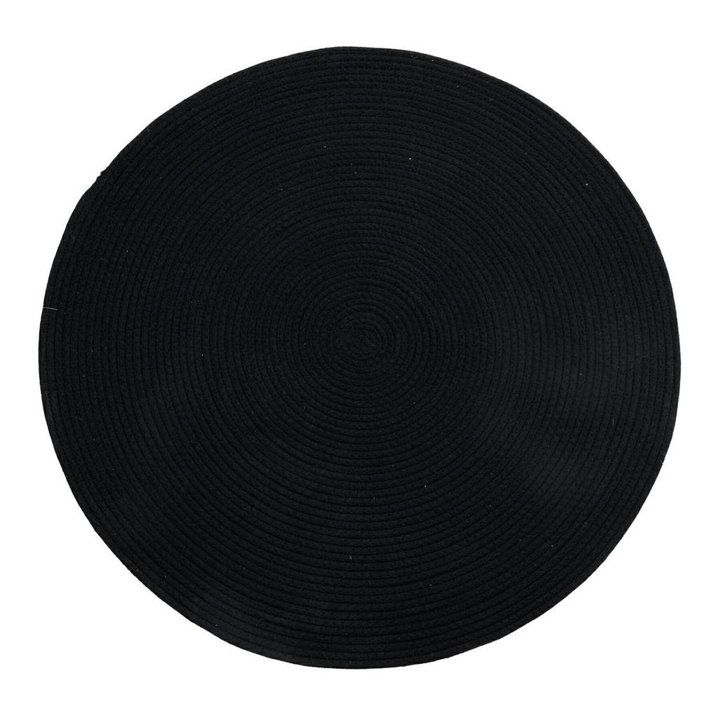 Braided Cord Rug 80 Black