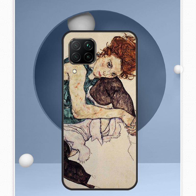 Чехол Egon Schiele для Huawei Nova 12i 12s 11i 8i Y91 Y60 Y70 Y72 Y90 Y61 9 10 SE P20 P40 Lite P30 P60 Pro