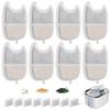 Hantoc Cat Dog Waterer Replacement Filter with 8 Sets of Replacement Sponges Water Softening Filter Genuine Activated Carbon Ionic Smart Pet Filter