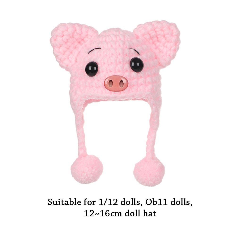 Clothes Accessories Fashion Cloth Cartoon Knitted Hats Doll Knitted Hat 1/12bjd Hat Animal Ear Caps