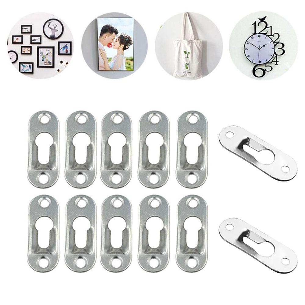 Keyhole 10/30/50/100Pcs Furnniture Cabinet Photo Frame Hook Picture Hanger Fasteners Home Decor