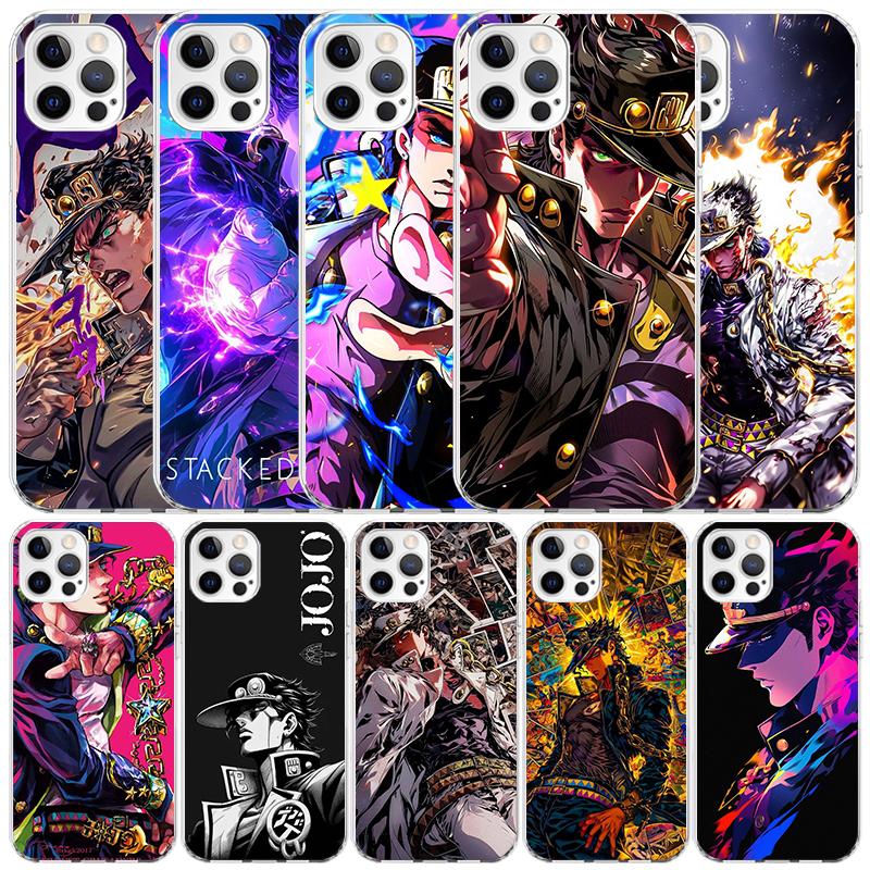 Чехол для телефона JoJo's Bizarre Adventure Kujo Jotaro Для iPhone 16 17 Air 16E 15 14 Plus 13 Mini 12 11 Pro Max 7 8 + SE 2020 Мягкий ТПУ