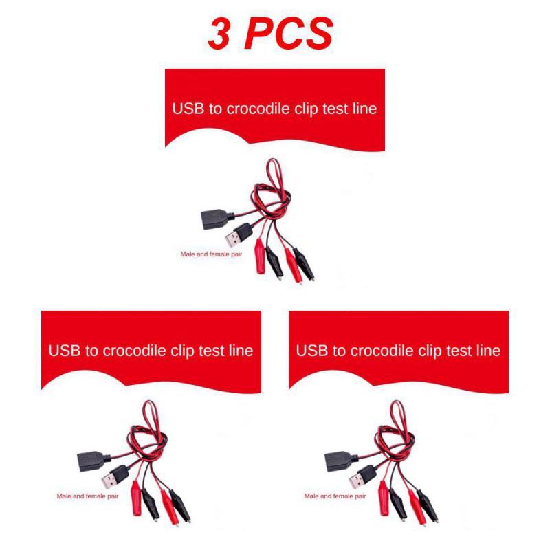 1~10 шт. зажимы типа «крокодил» для тестового кабеля USB-штекера, соединительный провод для аккумулятора, двойной щуп 24 мм, зажим типа «крокодил» для измерения мультиметром