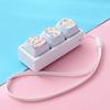 Cartoon Cat Keycap Fidget Keychain 3 Keys Finger Press Keycap Keychain  Calming