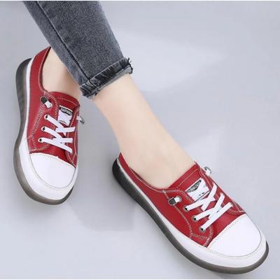Женские весенние кроссовки 2024 года, новые трендовые женские туфли из натуральной кожи, повседневные туфли на плоской подошве со шнуровкой для девочек и студентов