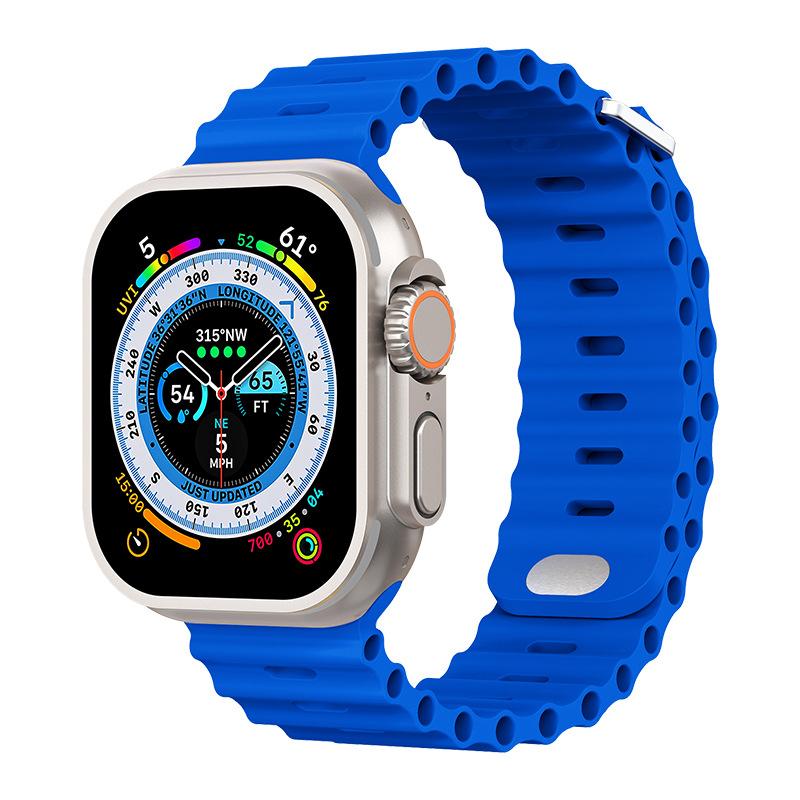 Морской ремешок для Apple Watch Ultra 3 2 Ремешок 49 мм Серия 45 мм 41 мм 46 мм 42 мм 40 44 мм Силиконовый ремешок для часов iWatch 11 10 9 8 7 6 5 SE2