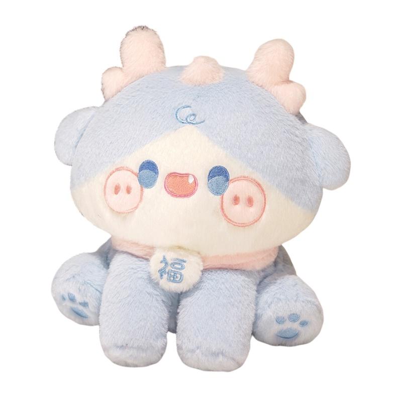 Милая мультяшная плюшевая игрушка оптом, мягкая и пушистая подушка-дракон для подарка на день рождения