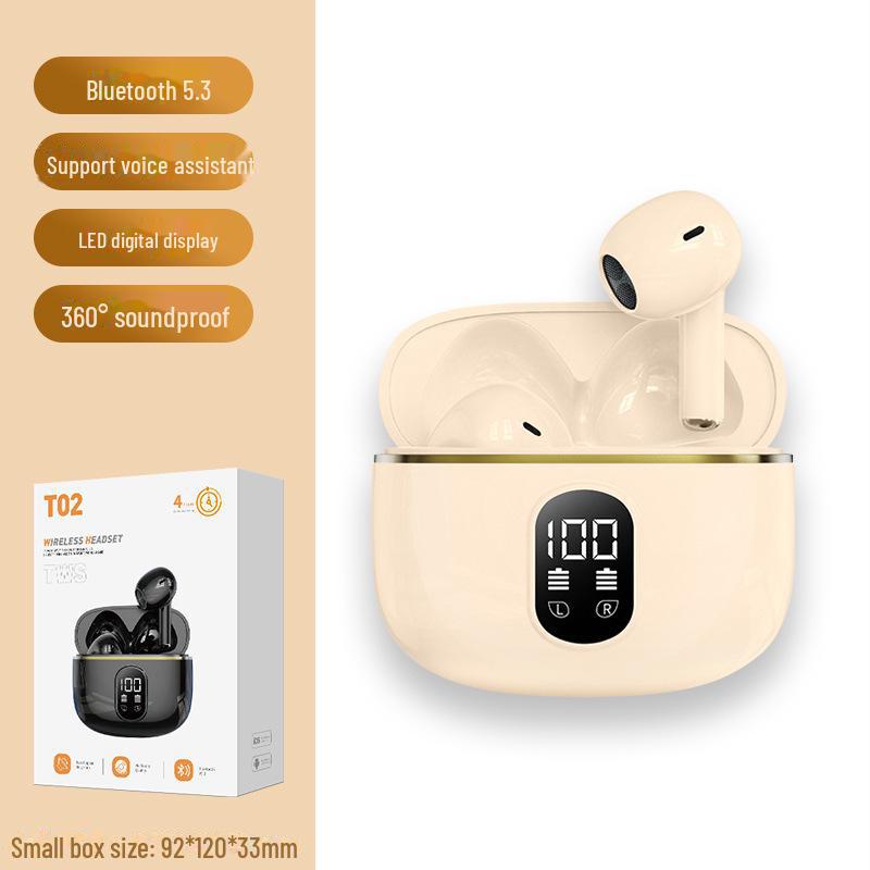 Bluetooth 5.3 Macaron TWS True Wireless Stereo Not In-Ear Headphones with Battery Display Charging Case