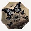 1pc Butterfly Flower Automatic Open/Close Umbrella Compact Folding Umbrella with 8-Rib Shaft for Women/Men, Elegant Birthday1224S