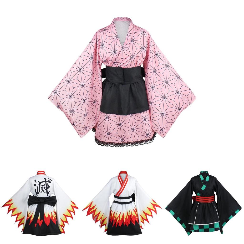 Клинок, рассекающий демонов Камадо Тандзиро Агацума Зеницу Косплей Платье горничной – Дышащее Изысканное