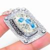 K2 Blue Azurite Handmade 925 Sterling Silver Jewelry Pendant 2.05" I8t11