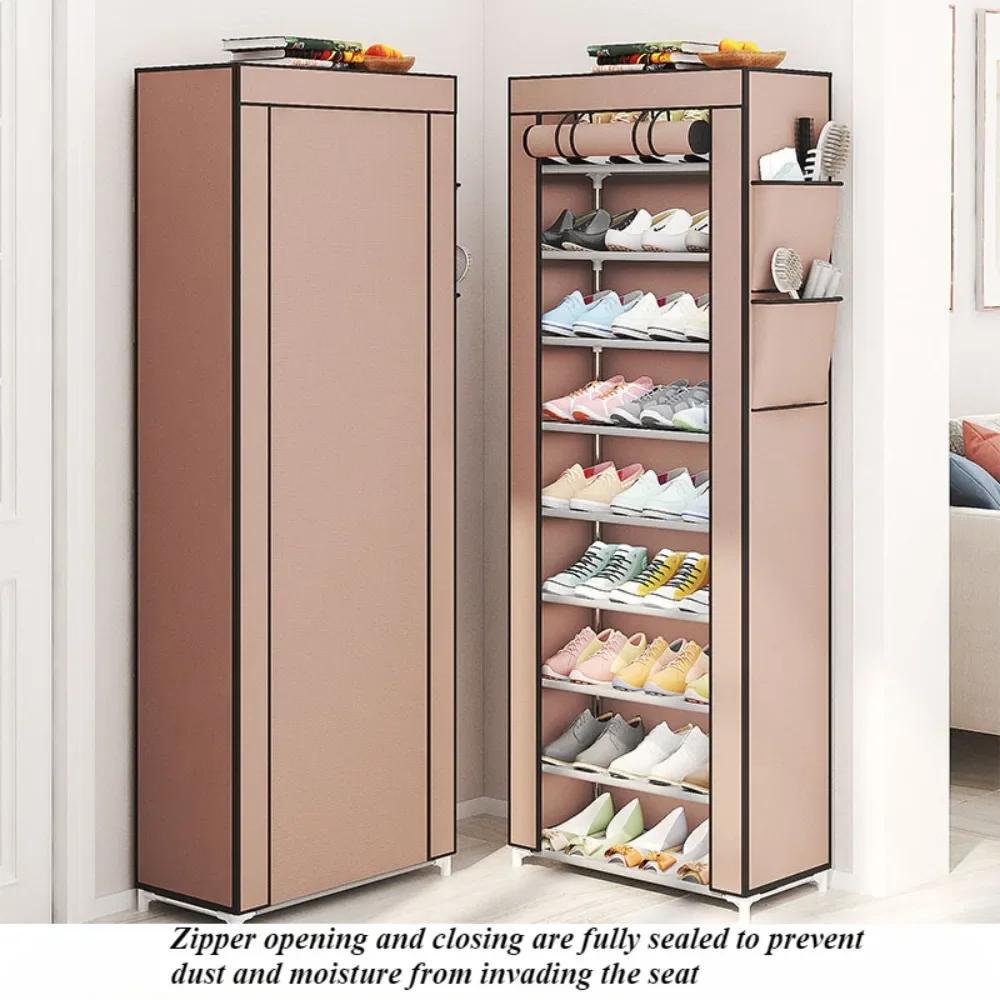 Multi Layer Shoe Cabinet Dustproof Waterproof Oxford Fabric Shoes Racks Nail Free Assembly Thickened Partition Fabric Lockers