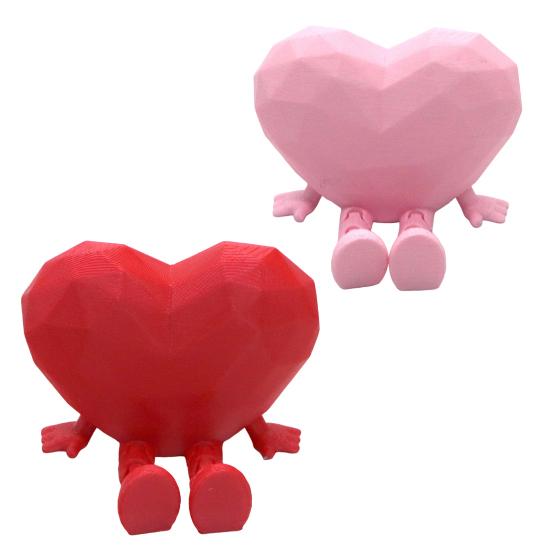 Набор из 2 фигурок-сердечек для стола, интерактивные подвижные ноги и руки, украшение, уникальный символ любви, украшение, декор для офиса и дома, подарок