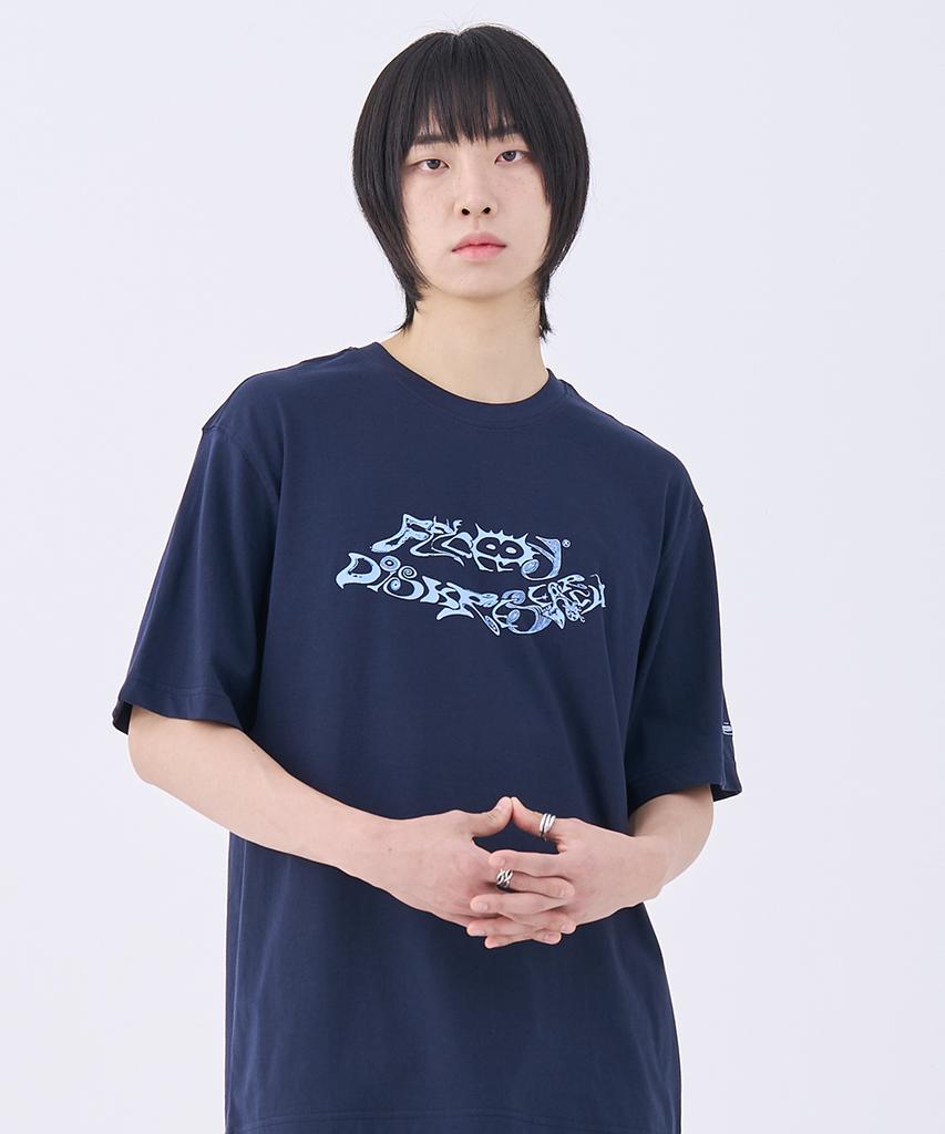 FDR Caizhu Letter Short Sleeve Sky Blue