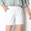 Women Shorts Solid Color Plus Size Summer Loose Cotton Elastic Waist Pants