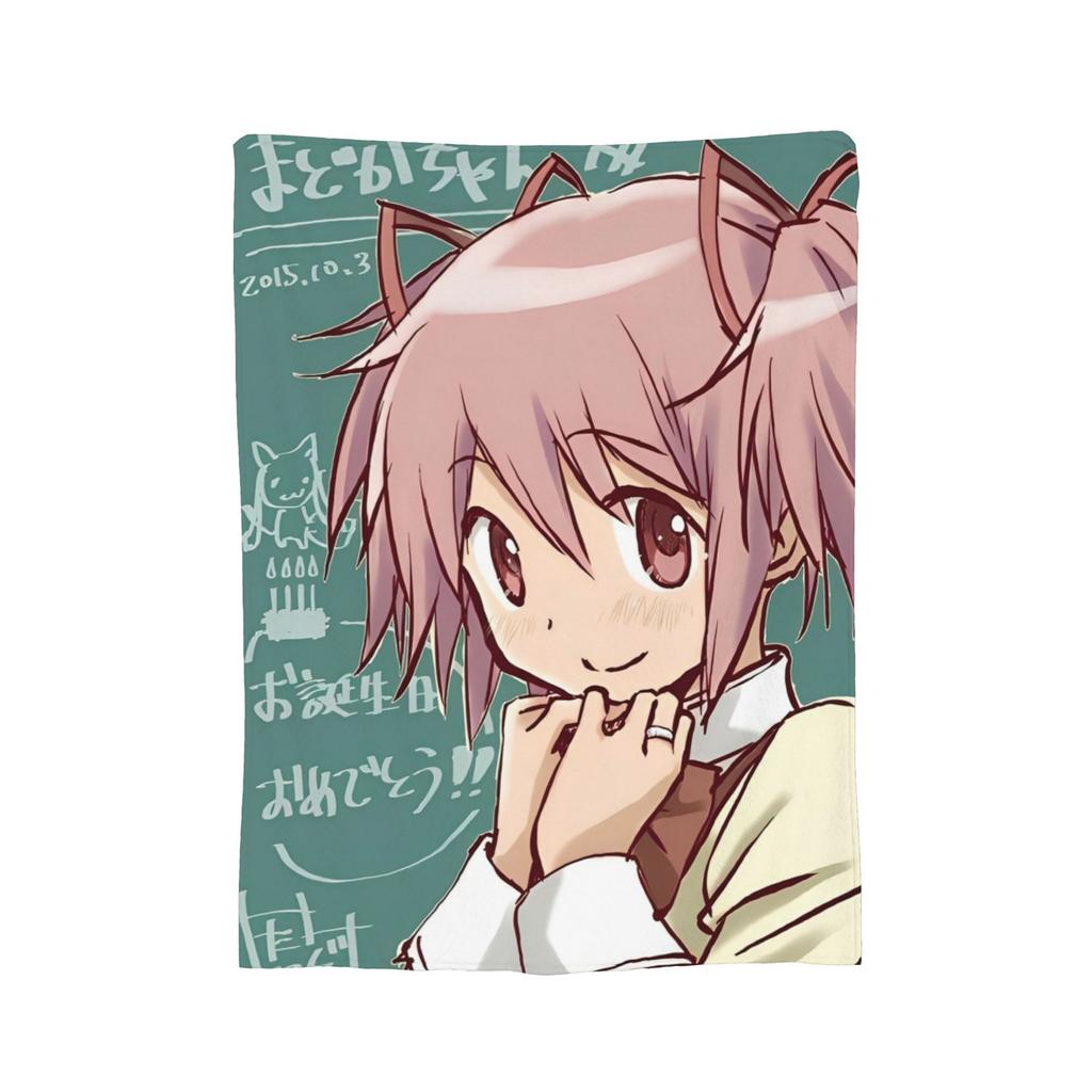 Кюбей Puella Magi Madoka Magica Милый Коралловый флис Плюшевый Плед Аниме Одеяло для кровати Спальни Ультрамягкое Покрывало,