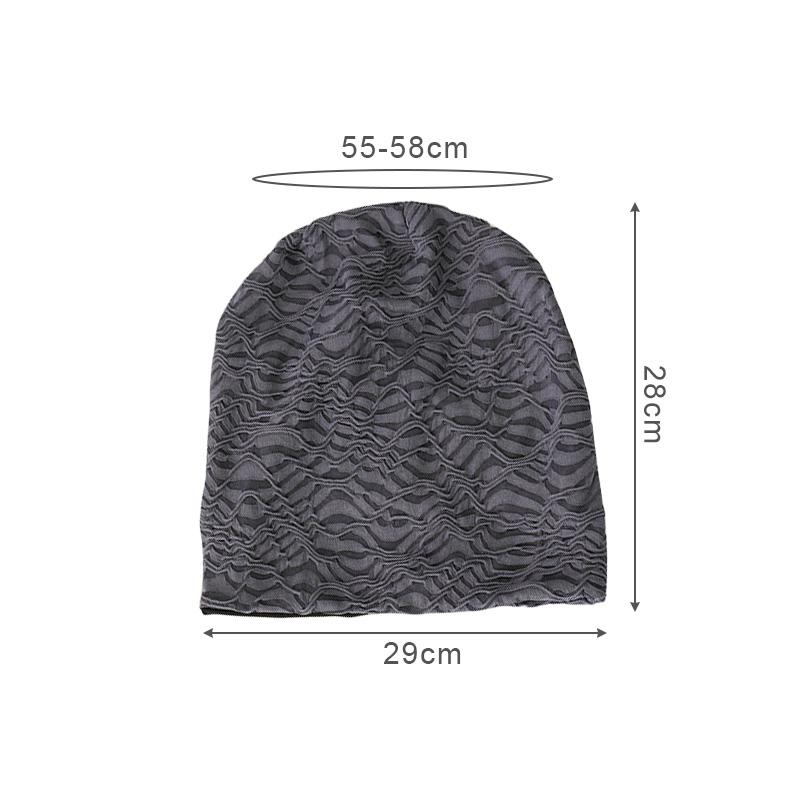Autumn Winter Windproof Knitted Hat Keep Warm Lace Stripe Beanies for Women Double Layer Thick Heap Heap Cap Fashion Pullover Hat Beanie Cap