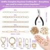 404Pcs Charms Lip Gloss Keychain Making Kit, DIY Craft Supplies with Charms, Key Chain Hooks, Jump Rings, Lobster Clasps, Chains, Jewelry Making Kit