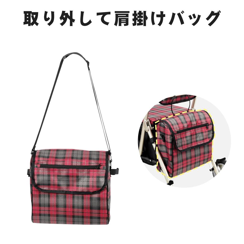 PIPIBEAR Silver Car Walker Handcart Aluminum Multifunctional Walker Foldable Lightweight Compact For Elderly Shopping Cart 7 Level Height Adjustment