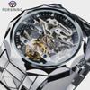 Mechanical Wristwatch Mens Tourbillion Design Automatic Skeleton Watches Waterproof Fashion Diamond Diaplay Analog Watch