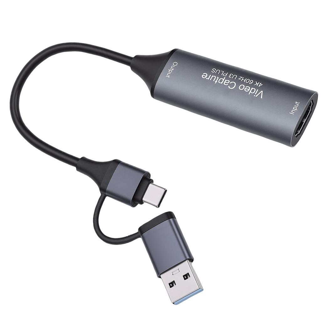 Карта захвата видео 4K HD в USB C и A с низкой задержкой USB 3.0 для стриминга, конференций, обучения