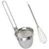 Yoshikawa Miso Strainer Set, Scoop and Mix, Silver with Muddler, Stainless Steel, Made In Japan, Tsubame-Sanjo, Product Code: 2004426