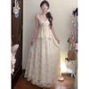 French Pure Desire Wind Sling Vest Top Lace Splicing Skirt Women's Design Dress Suit Summer
