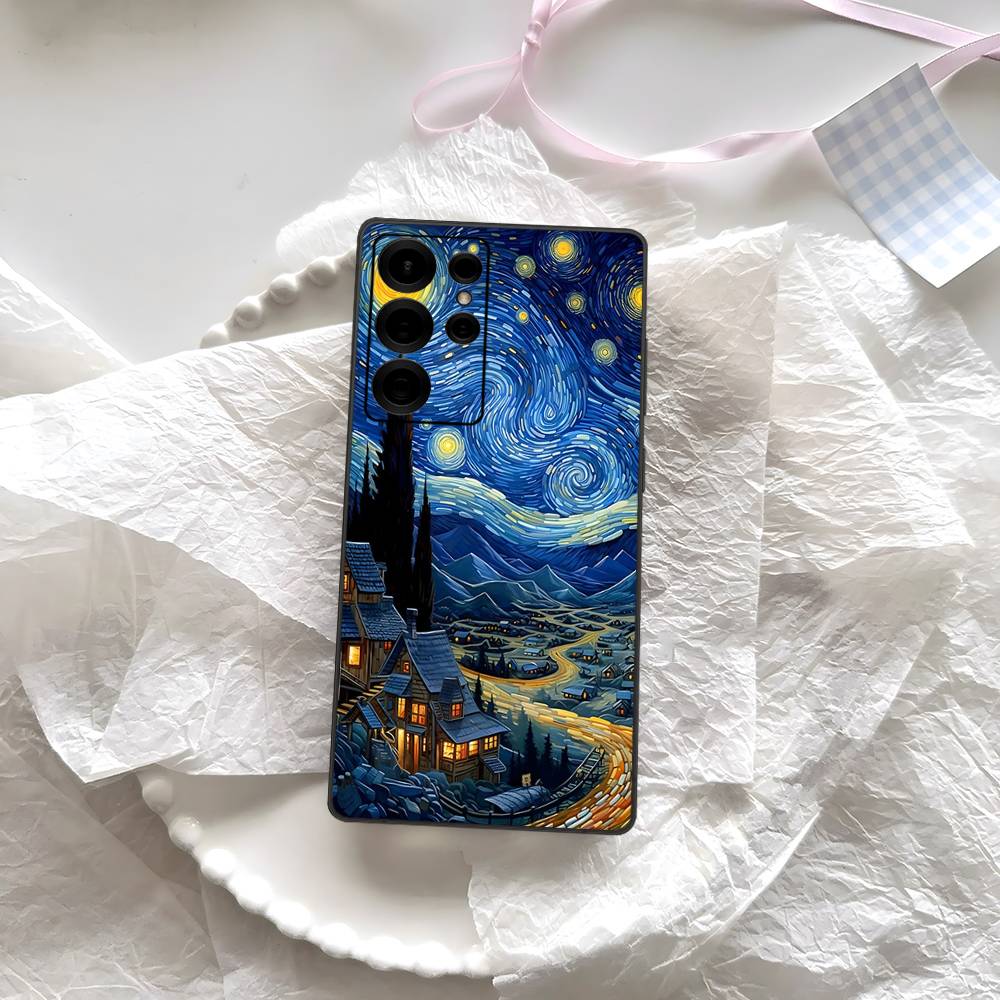 Чехол для телефона «Звездная ночь» Ван Гога для Samsung S 24 Fe 25 Ultra Plus 20 Lite 21 30 22 23 24 22 Ultra 5G Fundas