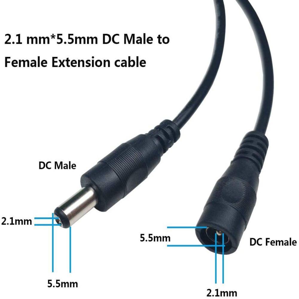 Female To Male Plug Adapter Extension Cable Cable For Camera Router Power Cord Extended Wire