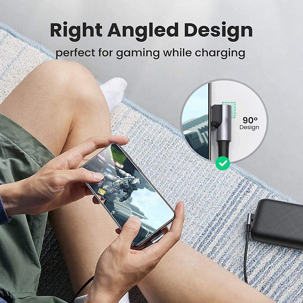 Ноутбук Мобильный телефон 20 В 5 А Двойной коленчатый PD 100 Вт USB C на USB Type C Кабель для быстрой зарядки Линия передачи данных