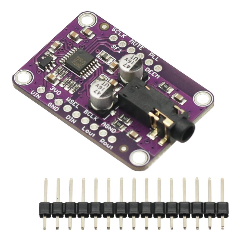 2PCS 3.3V - 5V DAC Module 1334 UDA1334A I2S DAC Audio Stereo Decoder Module Board for Arduino