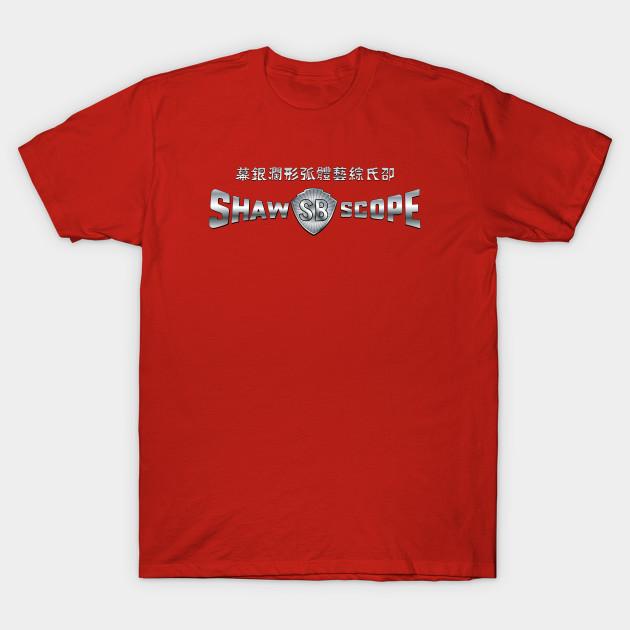 Men Black Print T-shirt Shaw Brothers No-Cut Heat Transfer Print Cotton Tshirt