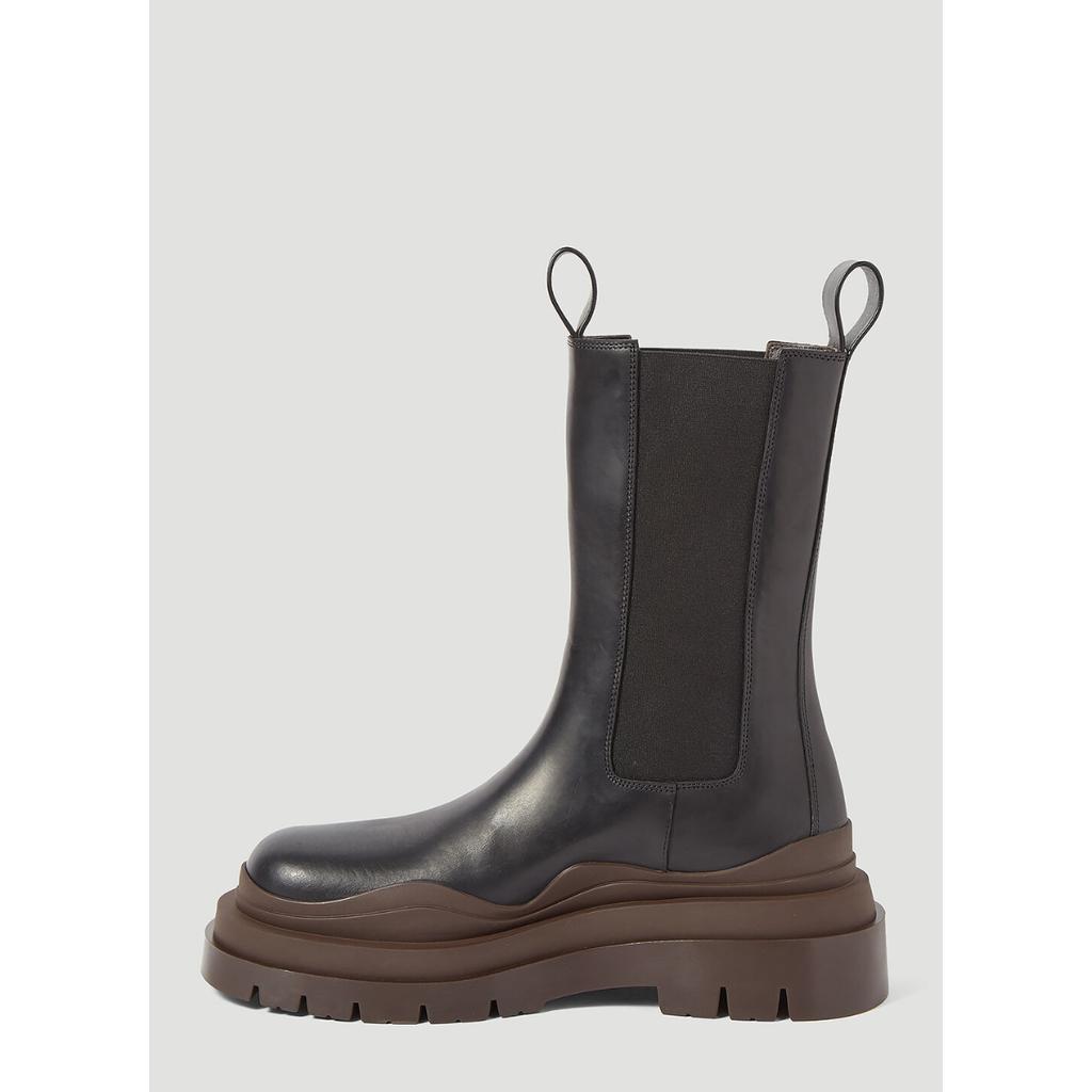 Зимние коричневые женские ботинки на толстой подошве с высоким голенищем из шерсти женские туфли на платформе ботинки челси короткие ботинки на высоком каблуке женские