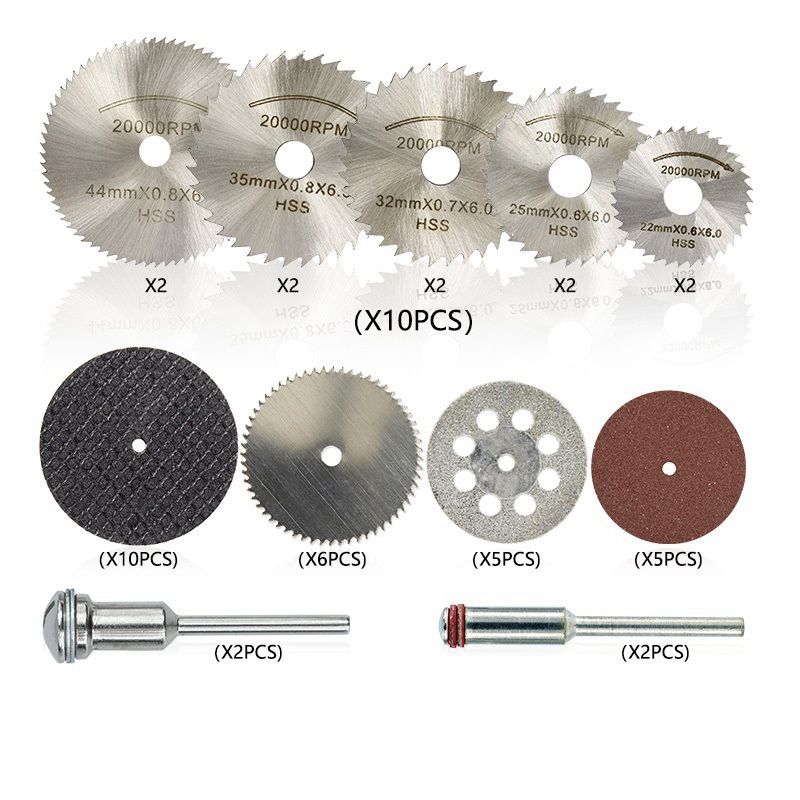 Diamond Saw Blade Circular Saw Blade Dremel Rotary Tools Cut-Off Wheels HSS Mini Resin Diamond Cutting Discs Set