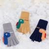 Cartoon Dinosaur Winter Knitted Gloves 7-12 Years Old Kids Gloves Boys and Girls