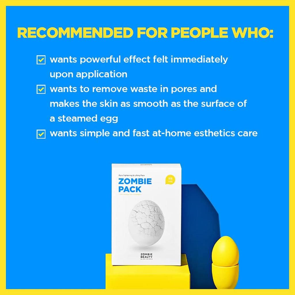 SKIN1004 Zombie Pack Activator Kit, Egg White Albumin, Exfoliate Dead Skin Cells, Brighten Dull Complexion, Korean Cosmetics, Korean Skincare