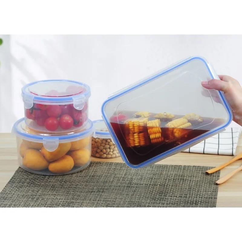 Крышки для хранения продуктов/герметичные контейнеры, ланч-боксы Bento, пластиковый холодильник, сохранение свежести продуктов, прозрачный герметичный контейнер для продуктов