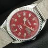 ВИНТАЖНЫЕ ОТРЕМОНТИРОВАННЫЕ МУЖСКИЕ АВТОМАТИЧЕСКИЕ ЧАСЫ CITIZEN 8200 ЯПОНИЯ КРАСНЫЙ ЦИФЕРБЛАТ a446783-1