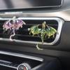 2 Pcs Bling Dragon Car Air Freshener Vent Clips, Crystal Rhinestone and Enamel Dragon Air Vent Clips Car Diffuser Cute Car Interior Decoration