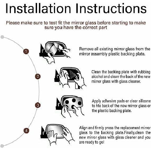 ReYee Зеркальное стекло подходит для 2008 2009 2010 2011 2012 Chevy Malibu LS, LT 2007 2008 2009 Saturn Aura Зеркальное стекло со стороны водителя левое LH без задней пластины