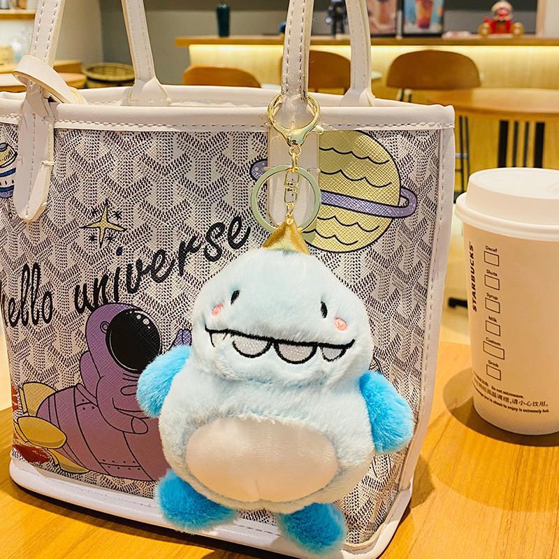 Creative Bb Monster Plush Keychain Fluffy And Fun Couple's Keyring Gift