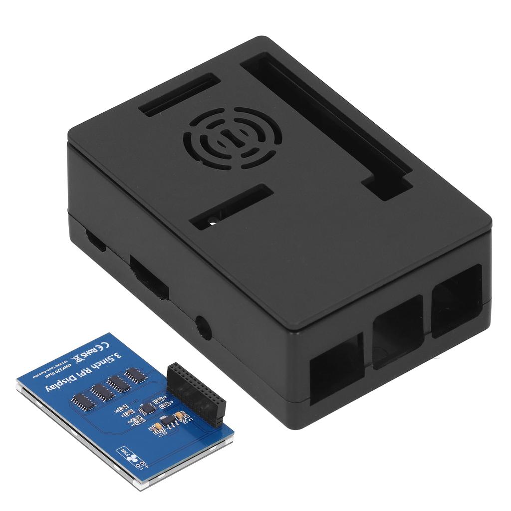 For Raspberry Pi Shell LCD Display Protective Box Electronic Component 480 * 320(Black Case 3.5in Screen )