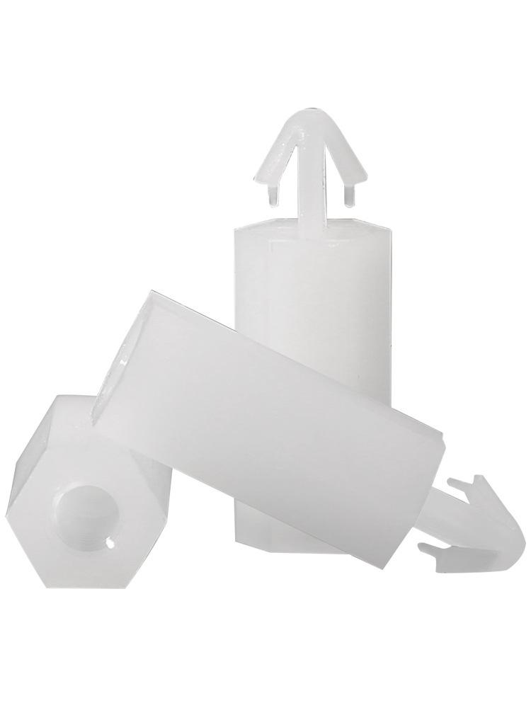 Snap-on Nylon M4 Hex Standoff for PC Board: Aircraft Head Plastic Spacer