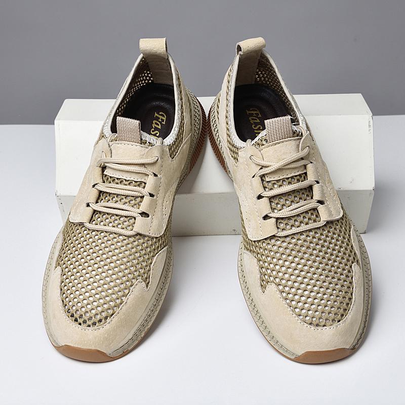 Дизайнерская брендовая мужская сетчатая обувь, дышащая мужская повседневная обувь с отверстиями, пляжная обувь, походная обувь для активного отдыха, мужская спортивная обувь